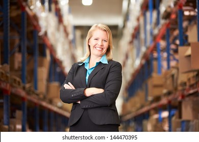 Portrait Of Female Manager In Warehouse