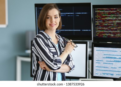 Portrait Of Female Programmer In Office