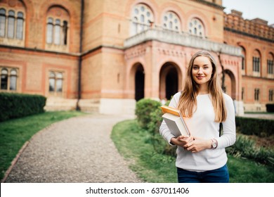 Portrait Of Female University Student On Campus
