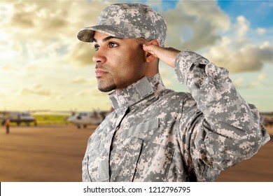 Portrait Of Female US Army Soldier