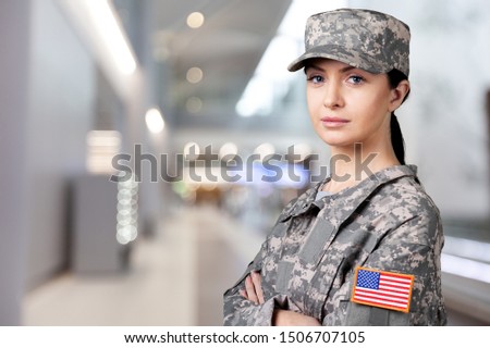 Portrait of Female US Army Soldier