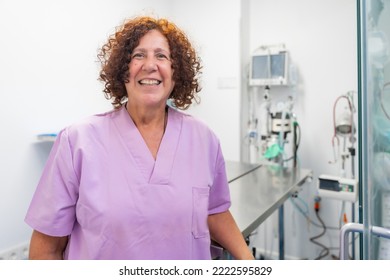 Portrait Of A Female Veterinarian At The Veterinary Clinic