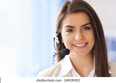 Portrait Of Female Worker Customer Service