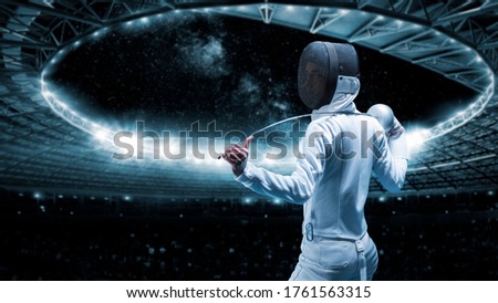 Similar – Image, Stock Photo Fencing Fight Sports