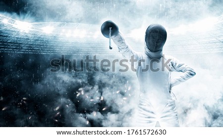 Similar – Image, Stock Photo Fencing Fight Sports