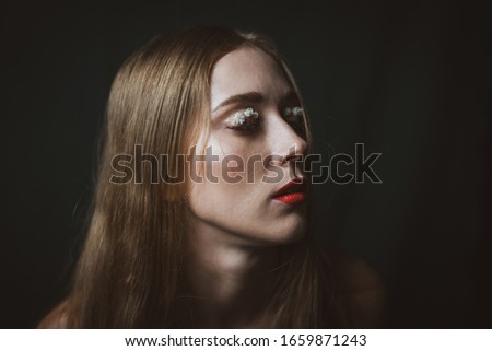 Similar – Image, Stock Photo Feeling Blue Feminine