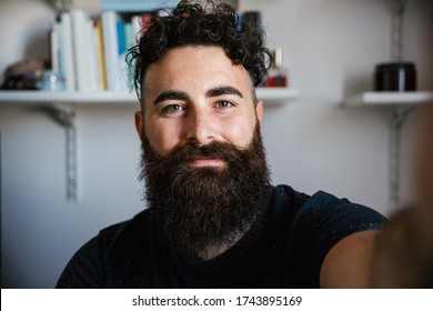 Beard selfie with guy California man