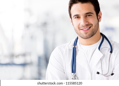 Portrait Of Friendly Male Doctor Smiling