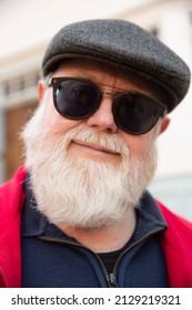 Portrait From Friendly Male Man With Big White Beard