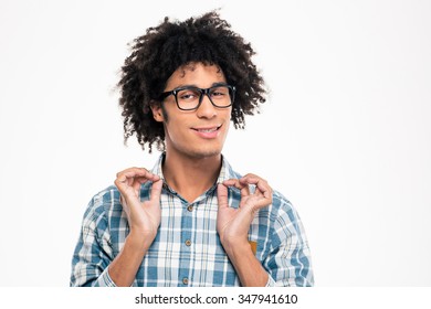 Portrait Funny Afro American Man Glasses Stock Photo 347941610 ...