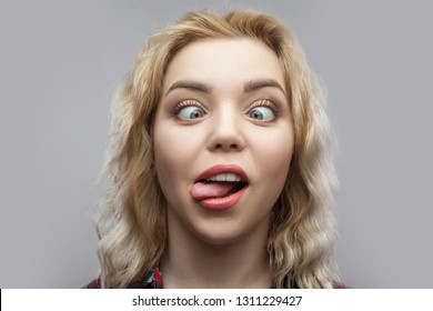 Similar Images, Stock Photos & Vectors of Portrait of funny crazy young ...