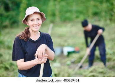 Portrait of georgian villager on farm - Powered by Shutterstock