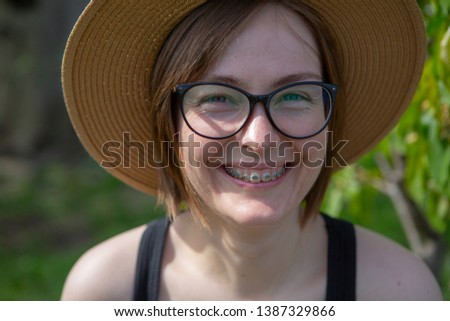 Similar – woman, smile, glasses, nature