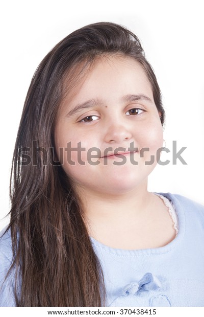 Portrait Girl Chubby Cheeks Stock Photo 370438415 | Shutterstock