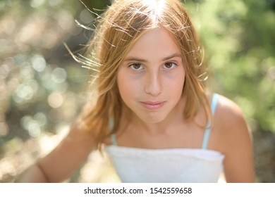 Pretty Teenage Girl with Blonde Hair and Green Eyes Images, Stock ...