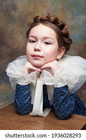 Portrait Of Girl With Ruff Collar.