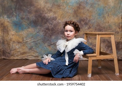 Portrait Of Girl With Ruff Collar.