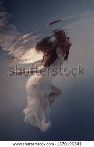 Similar – Image, Stock Photo IN MIND Wind Gale Woman