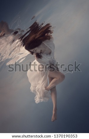 Similar – Image, Stock Photo IN MIND Wind Gale Woman