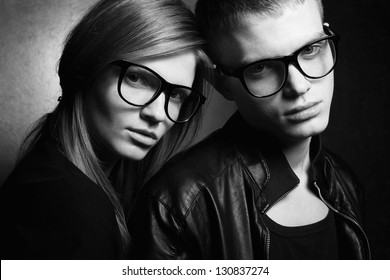 Portrait Gorgeous Redhaired Fashion Twins Black Stock Photo 130837274 ...