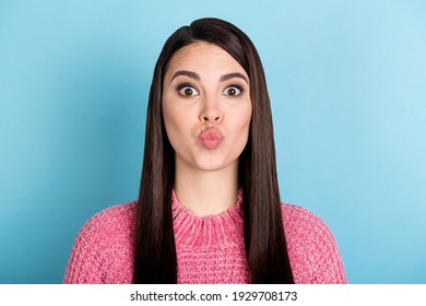 Portrait Gorgeous Young Girl Kiss Lips Stock Photo 1929708173 ...