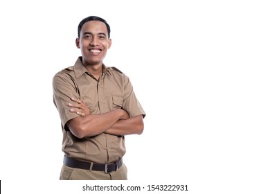 pns images stock photos vectors shutterstock https www shutterstock com image photo portrait government worker wearing khaki uniform 1543222931