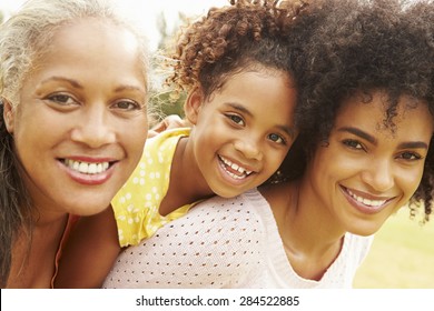 Portrait Of Grandmother With Daughter And Granddaughter