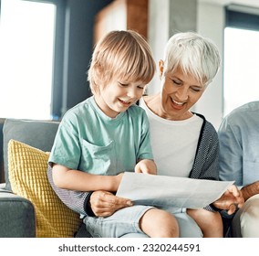 Portrait of grandparents and grandchildren having fun together at home - Powered by Shutterstock