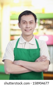 Portrait Of Grocery Store Clerk