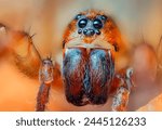 Portrait of Ground wolf spider - Trochosa terricola