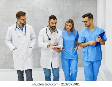 Portrait Of A Group Of Doctors And Health Care Workers In The Office Hospital