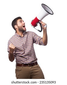 Happy megaphone isolated Images, Stock Photos & Vectors | Shutterstock