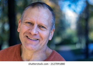 Portrait Of A Handsome Middle-aged European Man 50-55 Years Old