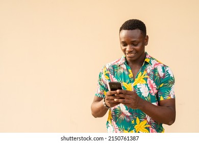 Portrait Of Handsome Young African Man Enjoying Summer