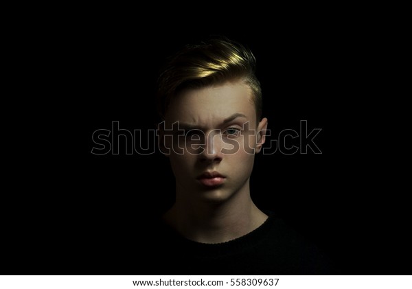 Portrait Handsome Young Boy Blonde Hair Stock Photo Edit Now