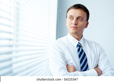 Portrait of handsome young businessman by the window - Powered by Shutterstock