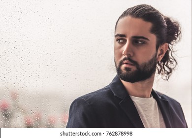 Royalty Free Long Hairstyle Men Stock Images Photos