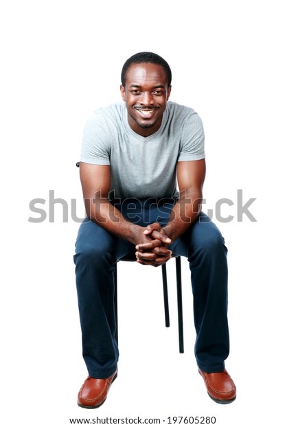 Portrait Happy African Man Sitting On Stock Photo 197605280 | Shutterstock