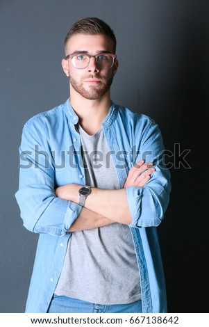 Similar – Portrait of a casual guy