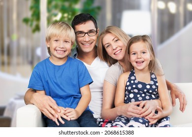 Portrait Of A Happy Couple Enjoying The Sweet Family Moment