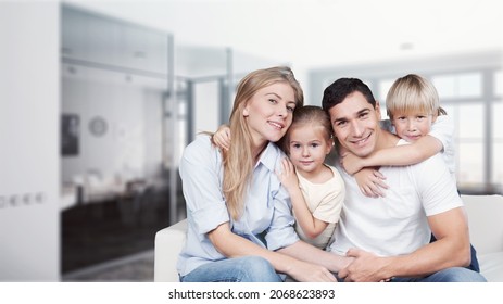 Portrait Of A Happy Couple Enjoying The Sweet Family Moment