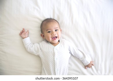 Portrait Happy Cute Baby Smiling Lying Stock Photo 364395107 | Shutterstock