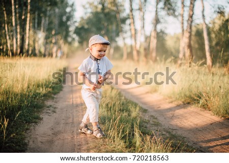 Similar – Image, Stock Photo Cute boy happiness having bath