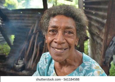 Portrait Happy Elderly Indigenous Fijian Woman Stock Photo 561184588 ...