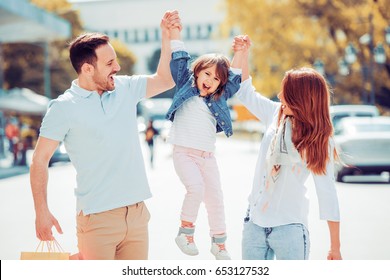 Portrait Of Happy Family Having Fun Together.