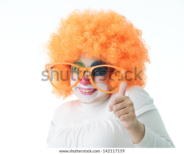 Portrait Happy Funny Clown Girl Stock Photo 142117159 | Shutterstock