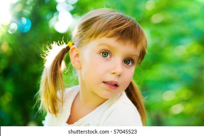 Portrait Happy Liitle Girl Closeup Stock Photo 57045523 | Shutterstock