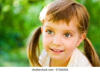 Portrait Happy Liitle Girl Closeup Stock Photo 57015956 | Shutterstock