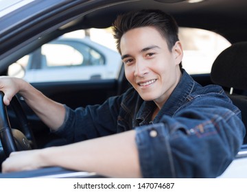 Portrait Of Happy Male Driver