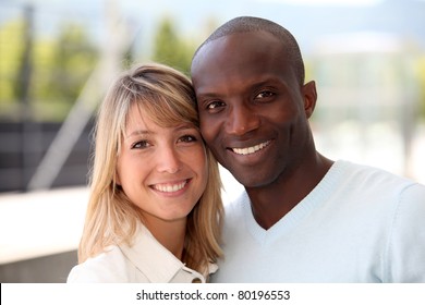 Portrait Of Happy Mixed Couple